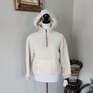 GB Girls Cream Hooded Pullover with Front Pocket